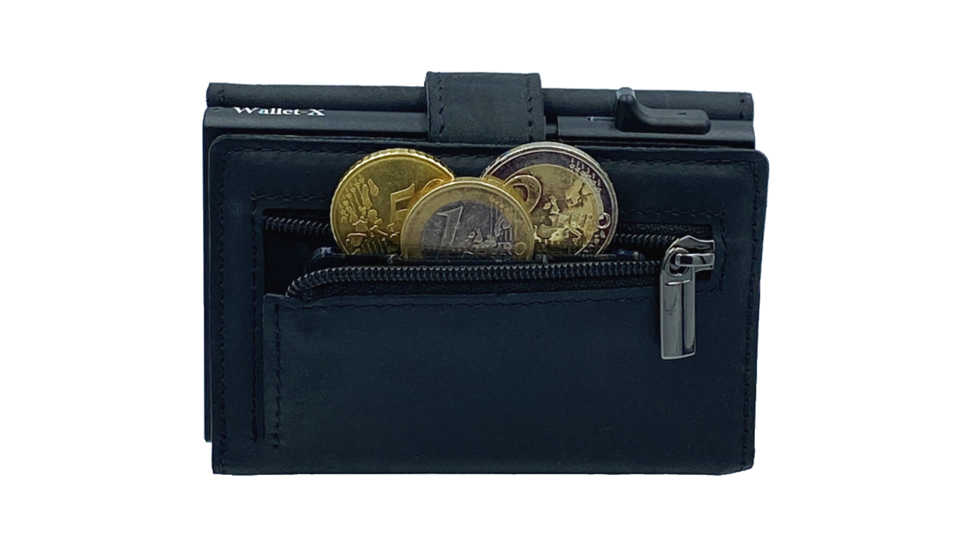 Nummus (black) / smarte Geldbörse mit RFID-Schutz und Münzfach / smart wallet