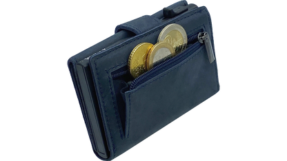 Nummus (blue) / smarte Geldbörse mit RFID-Schutz und Münzfach / smart wallet
