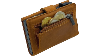 Nummus (brown) / smarte Geldbörse mit RFID-Schutz und Münzfach / smart wallet
