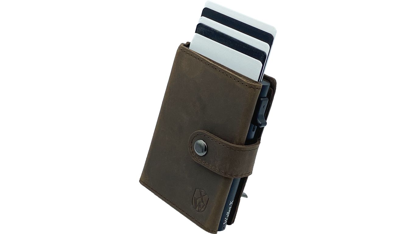 Nummus (dark brown) / smarte Geldbörse mit RFID-Schutz und Münzfach / smart wallet