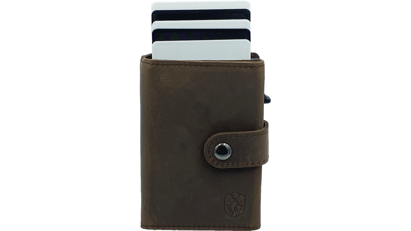 Nummus (dark brown) / smarte Geldbörse mit RFID-Schutz und Münzfach / smart wallet