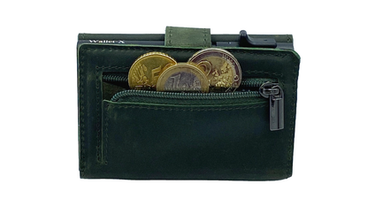 Nummus (green) / smarte Geldbörse mit RFID-Schutz und Münzfach / smart wallet