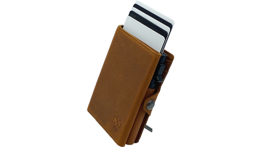 Omnia (brown) / smarte Geldbörse mit RFID-Schutz und Münzfach / smart wallet