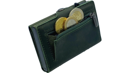 Omnia (green) / smarte Geldbörse mit RFID-Schutz und Münzfach / smart wallet