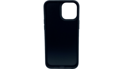 Pallium max (black) / Iphone 12 pro max Hülle mit Echt-Leder Applikation / Cover / Case