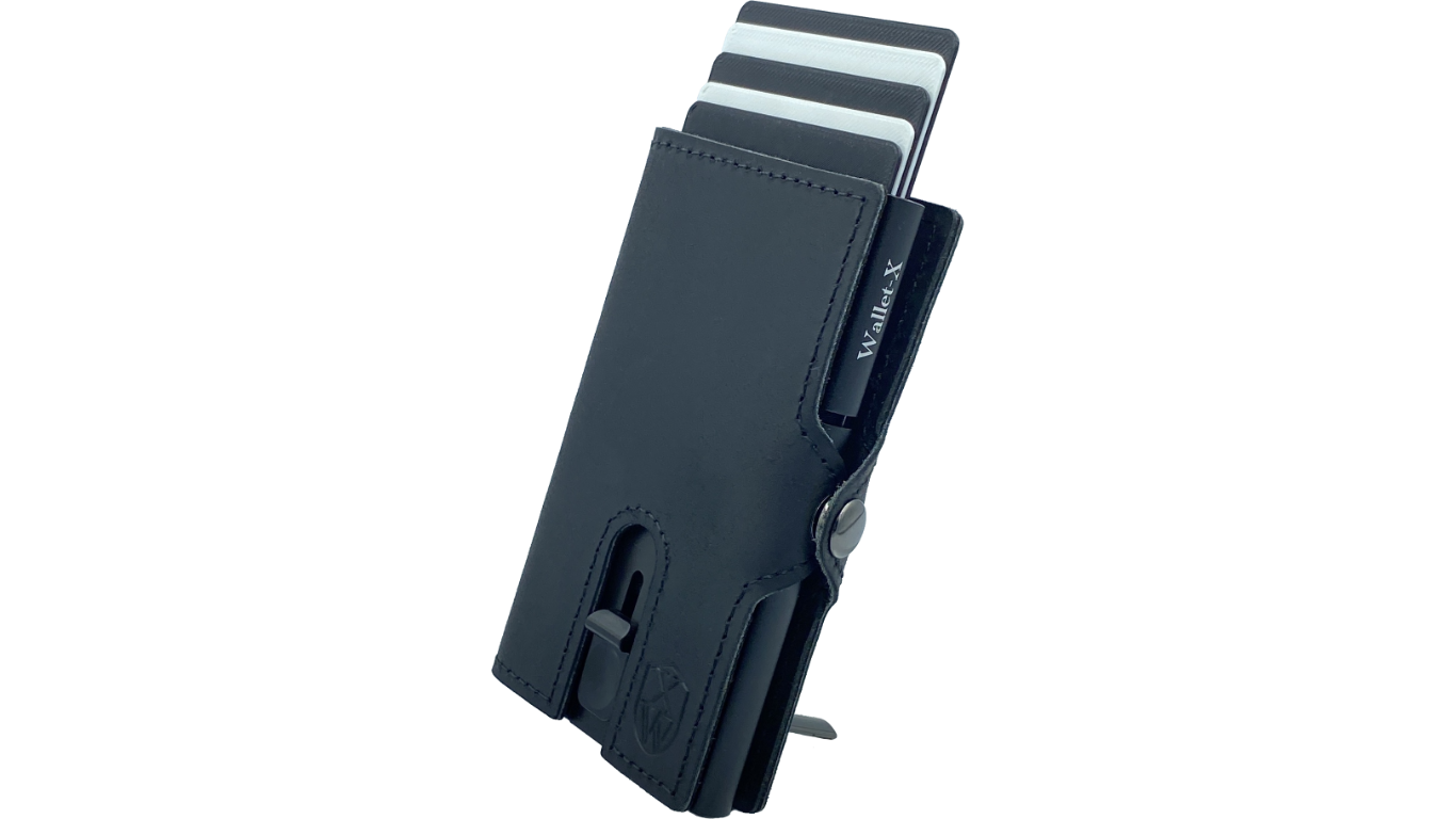 Proprius (black) / smarte Geldbörse mit RFID-Schutz und Münzfach / smart wallet / slim wallet