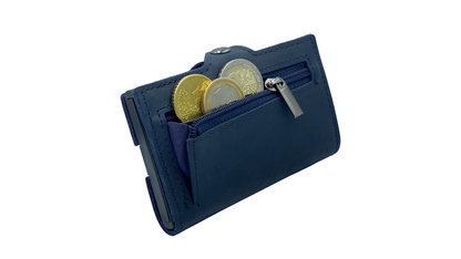 Proprius (blue) / smarte Geldbörse mit RFID-Schutz und Münzfach / smart wallet / slim wallet