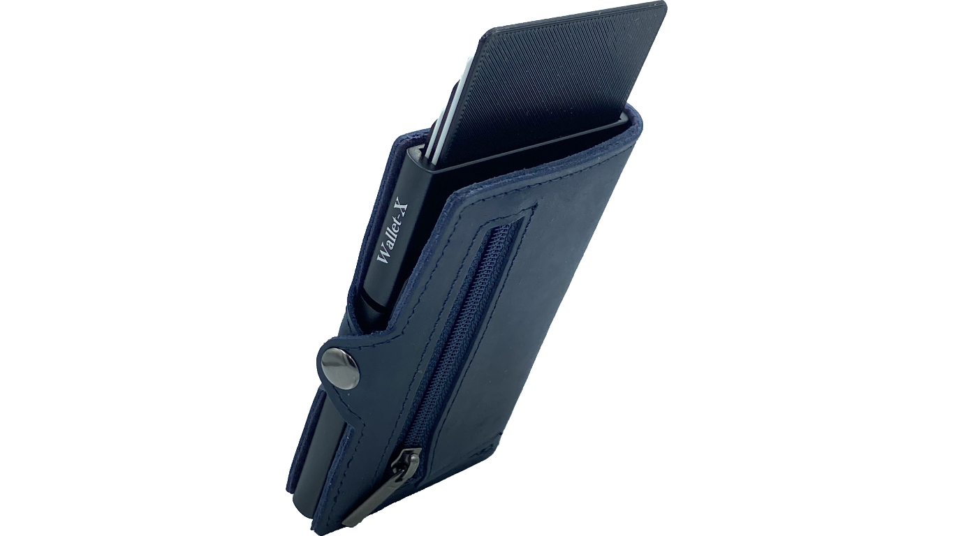 Proprius (blue) / smarte Geldbörse mit RFID-Schutz und Münzfach / smart wallet / slim wallet