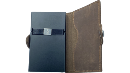 Proprius (dark brown) / smarte Geldbörse mit RFID-Schutz und Münzfach / smart wallet / slim wallet