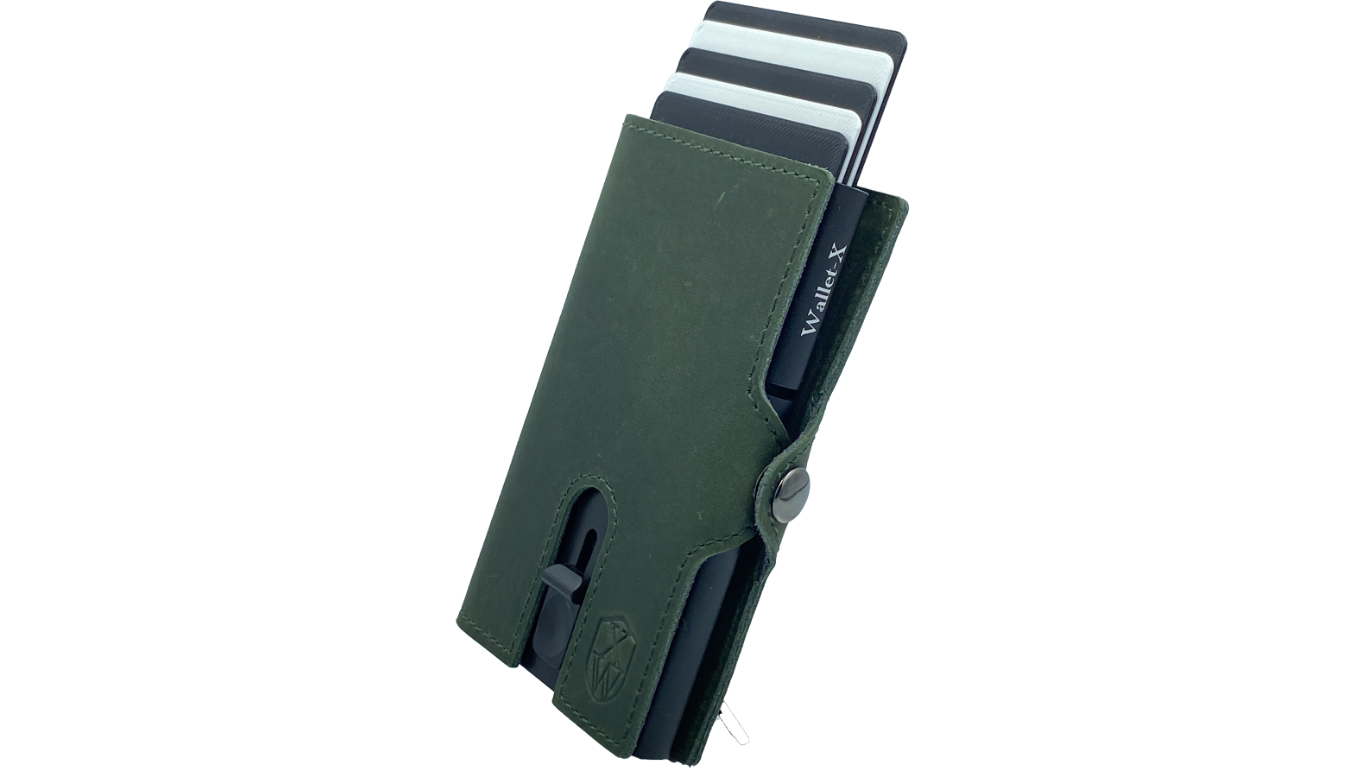 Proprius (green) / smarte Geldbörse mit RFID-Schutz und Münzfach / smart wallet / slim wallet