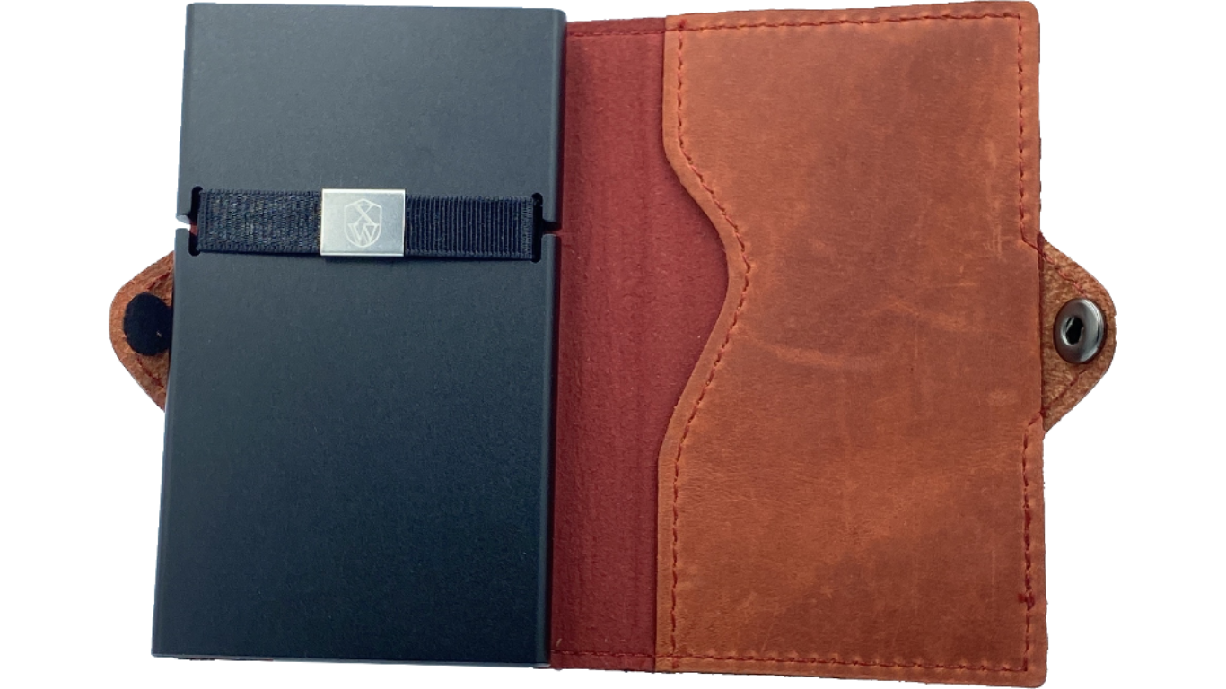 Proprius (red) / smarte Geldbörse mit RFID-Schutz und Münzfach / smart wallet / slim wallet