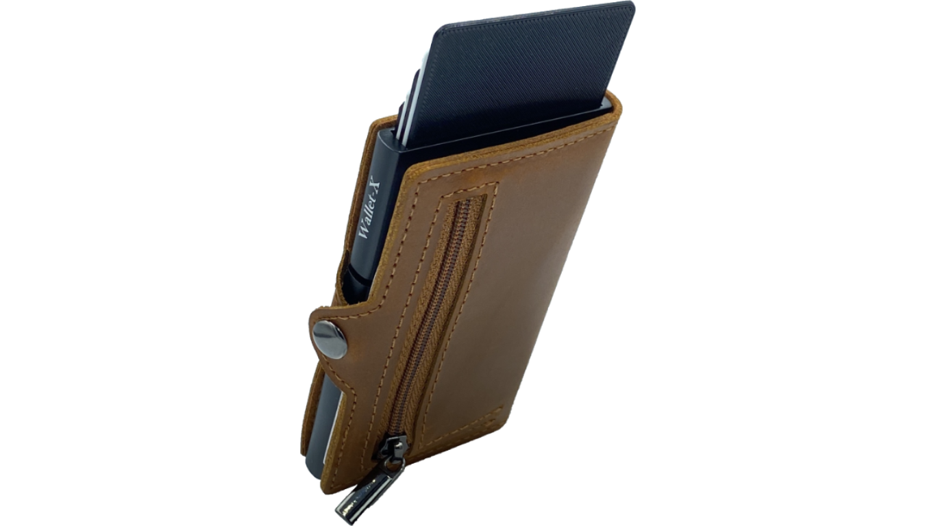 Proprius (brown) / smarte Geldbörse mit RFID-Schutz und Münzfach / smart wallet / slim wallet